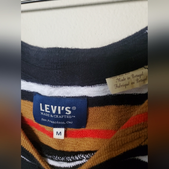 LEVI'S Long Sleeve Tee Stripes Mens Medium - Picture 4 of 5